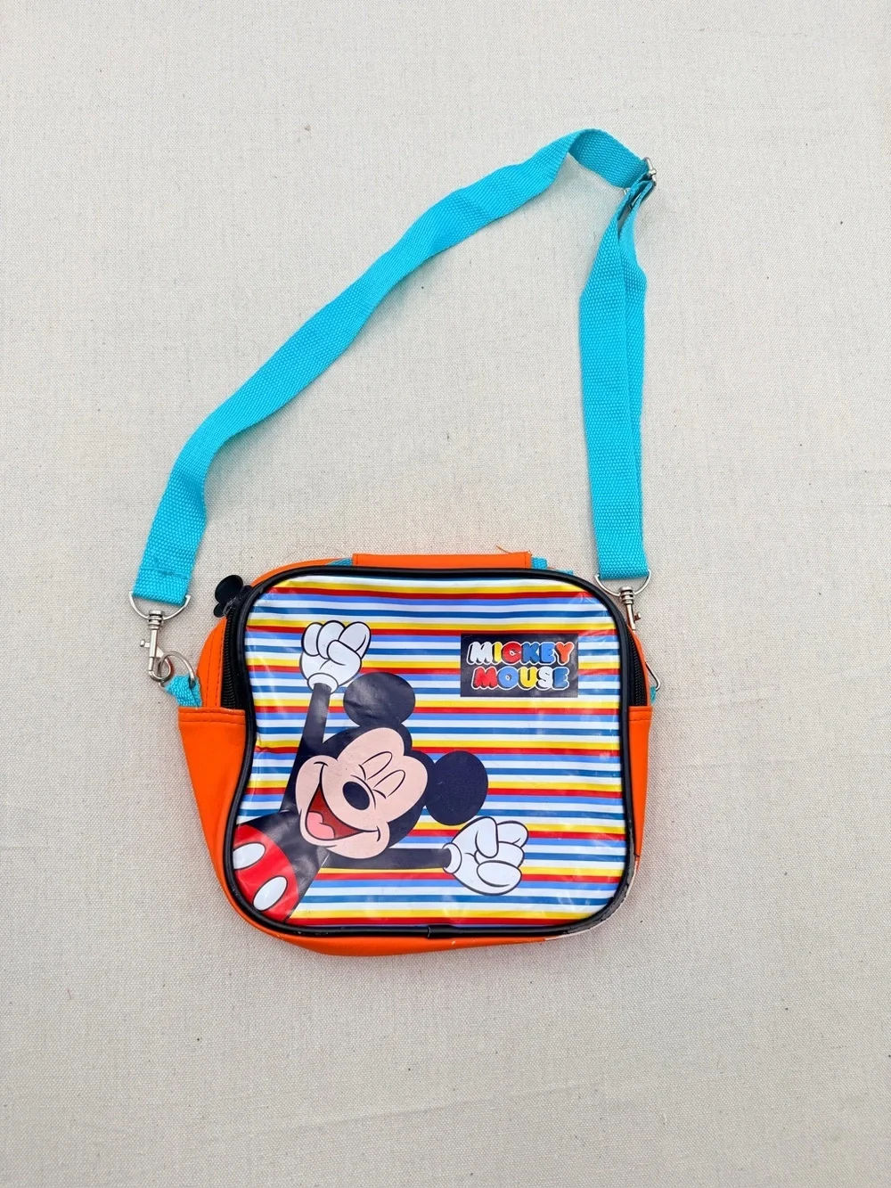 Disney Mickey Mouse Kids Lunch Bag - Orange & Turquoise